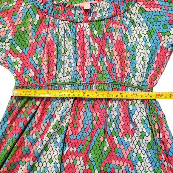 LILLY PULITZER 'SHOW ME SOME SKIN' PRINT 3/4 LENGTH SLEEVES TUNIC TOP PINK BLUE - Picture 16 of 16